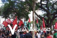 اعتراض روز جهانی کارگر در برزیل در حمایت از فلسطین