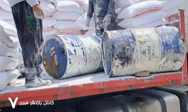 کشف گازوئیل قاچاق زیر کیسه های گچ