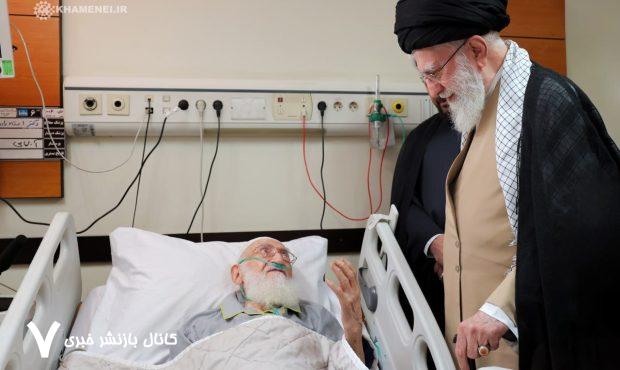 عیادت رهبر انقلاب اسلامی از آیت‌الله نوری همدانی +تصویر