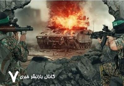 انهدام تانک مرکاوا در شمال نوار غزه انهدام تانک مرکاوا در شمال نوار غزه