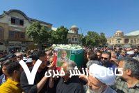 پیکر مطهر شهدای حمله‌ی رژیم غاصب صهیونیستی به استان همدان تشییع شد