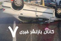 برخورد شدید پژو و سمند در جاده خاوران/ توضیحات آتش‌نشانی